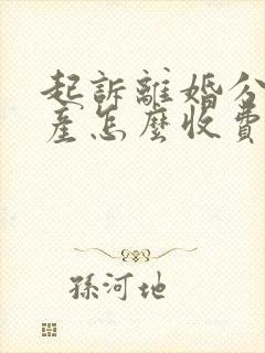 起诉离婚分割财产怎么收费