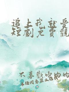 追上我就爱上你短剧免费观看