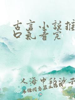 古言小说推文一口气看完