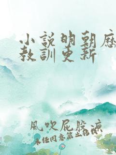 小说明朝历史的教训更新