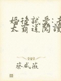婚后试爱:老公太霸道阅读全文全文