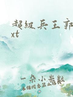 超级兵王郭璞txt