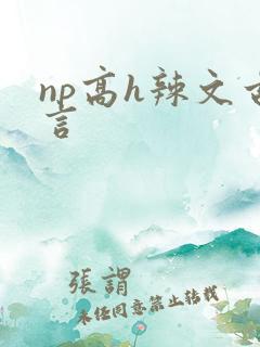 np高h辣文古言