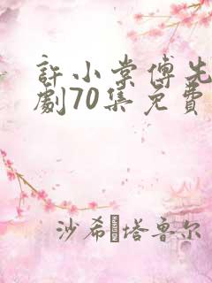 许小棠傅先生短剧70集免费观看