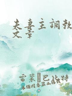 夫妻主调教男奴文章