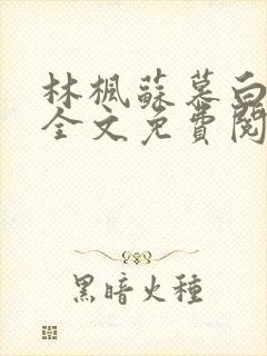 林枫苏慕白小说全文免费阅读最新章