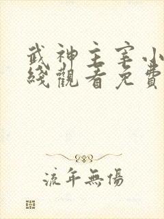 武神主宰小说在线观看免费全集