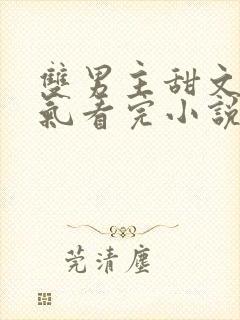 双男主甜文一口气看完小说