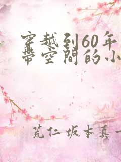 穿越到60年代带空间的小说