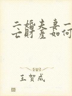 二婚夫妻一方死亡财产如何分配没有共同子女