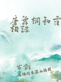 唐舞桐和霍雨浩相认