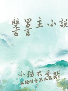 双男主小说推荐古言