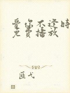 爱你不逢时短剧免费播放