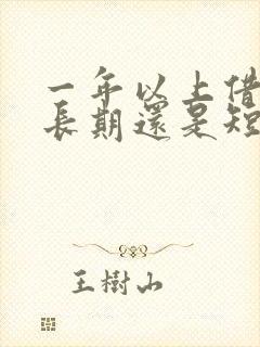 一年以上借款是长期还是短期