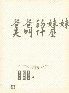 爸爸的妹妹的丈夫叫什么