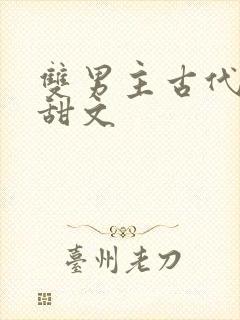 双男主古代生子甜文