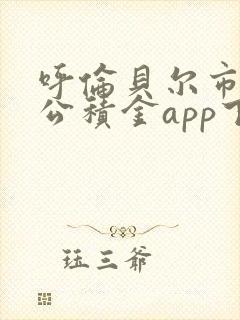 呼伦贝尔市住房公积金app下载