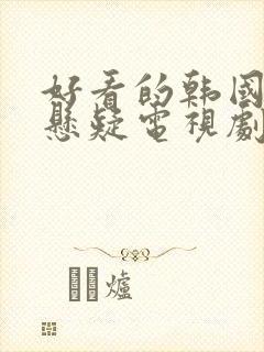 好看的韩国破案悬疑电视剧