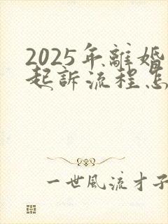 2025年离婚起诉流程怎么走