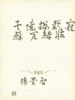 千亿总裁宠妻上瘾 完结版