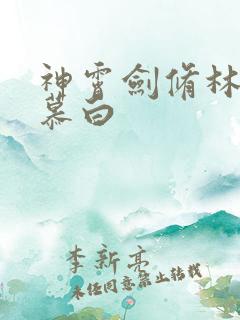 神霄剑修林枫苏慕白