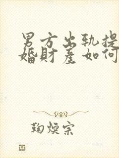 男方出轨提出离婚财产如何分割