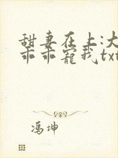 甜妻在上:大叔乖乖宠我txt