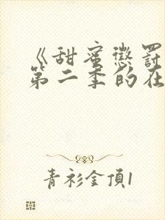 《甜蜜惩罚2》第二季的在线播放