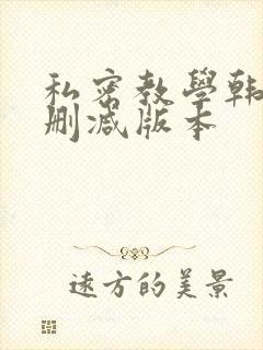 私密教学韩漫无删减版本