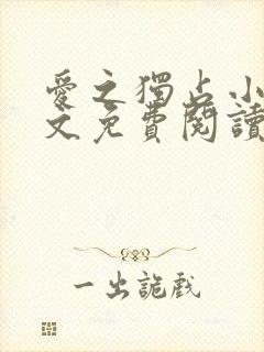 爱之独占小说全文免费阅读