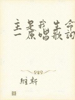 主是我生命的唯一原唱歌词