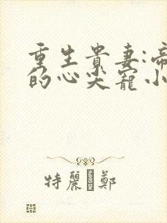 重生贵妻:帝少的心尖宠小说