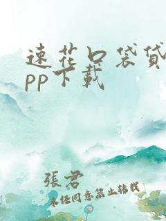 速花口袋贷款app下载