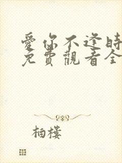 爱你不逢时短剧免费观看全集高清下载