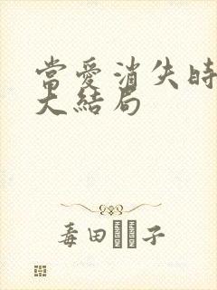 当爱消失时短剧大结局