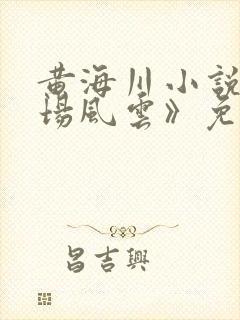 黄海川小说《官场风云》免费听书