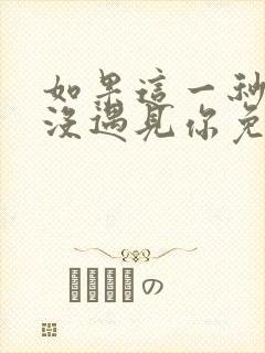 如果这一秒,我没遇见你免费看