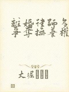 离婚律师多少钱争夺抚养权