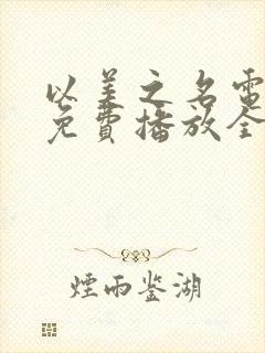 以美之名电视剧免费播放全集