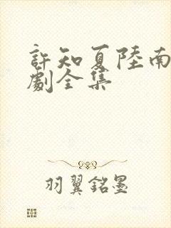 许知夏陆南风短剧全集