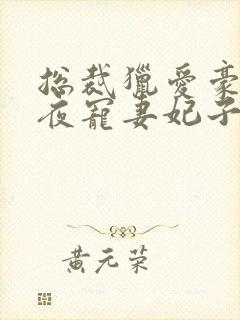 总裁猎爱豪门一夜宠妻妃子一笑