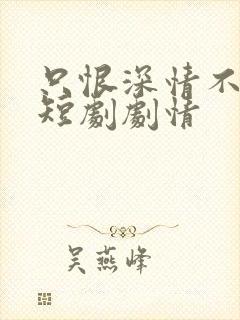 只恨深情不识鸢短剧剧情