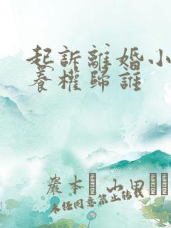 起诉离婚小孩抚养权归谁