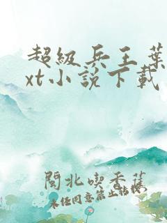 超级兵王叶谦txt小说下载