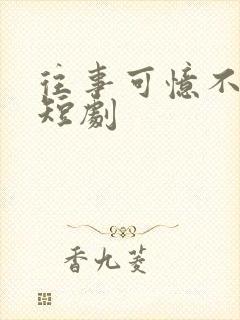 往事可忆不可追短剧