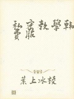 私密教学韩漫免费版