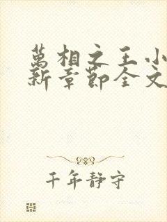 万相之王小说最新章节全文免费阅读