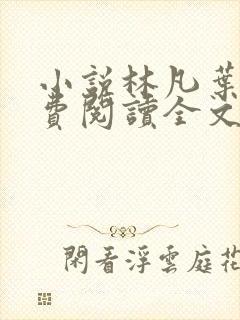 小说林凡叶惜免费阅读全文最新章节