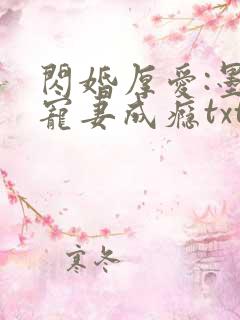 闪婚厚爱:墨少宠妻成瘾txt下载