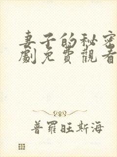 妻子的秘密电视剧免费观看全集